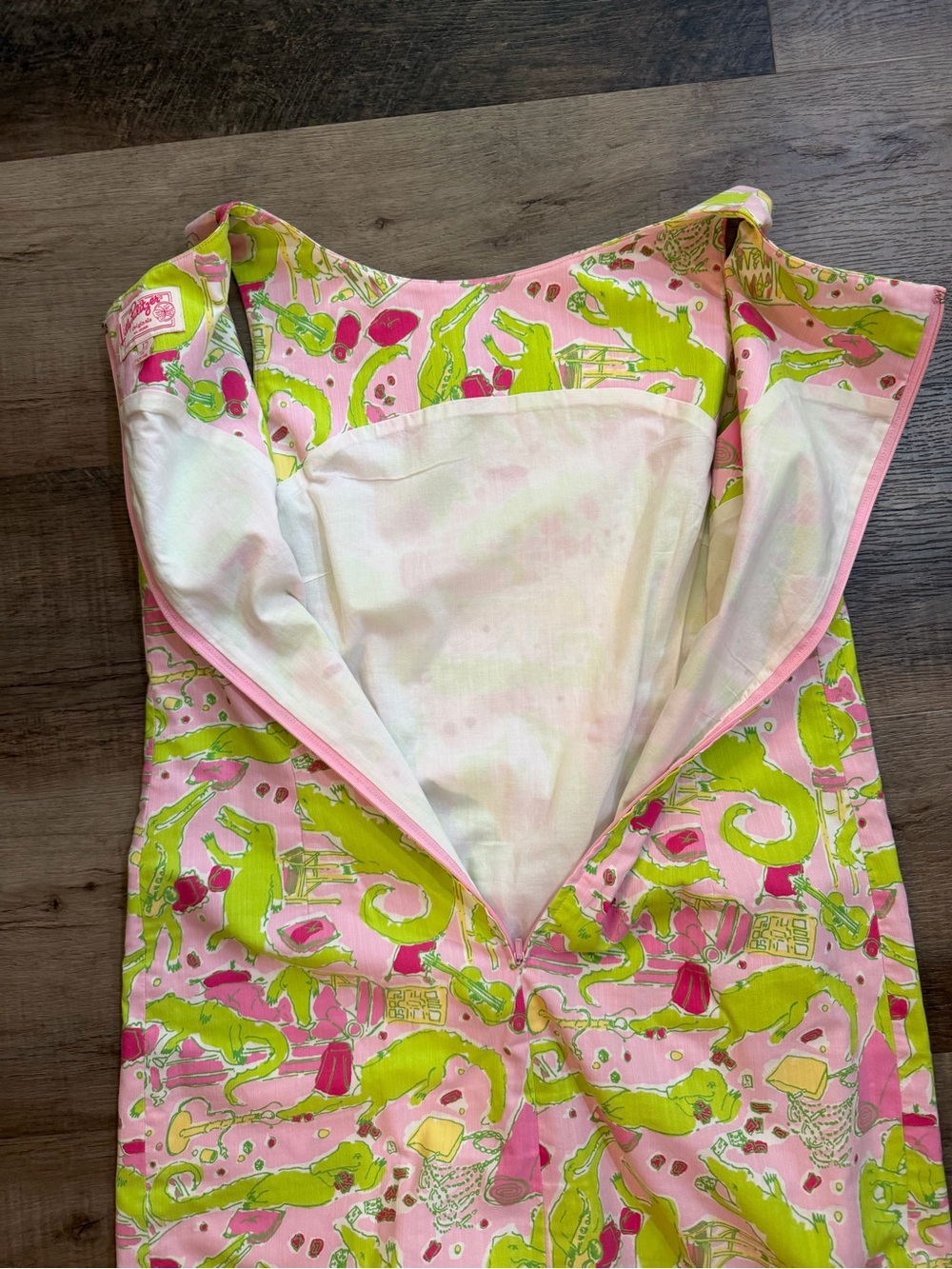 Lilly Pulitzer Vintage Rare Frisky Business Sheath Dress Size 12 Alligator π - Picture 14 of 14